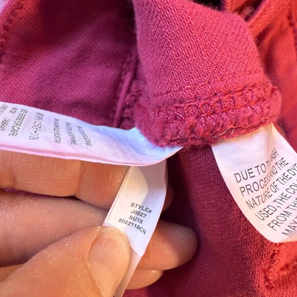 Madewell Size 28 Red Shorts Denim Stretch Distressed - Picture 3 of 7